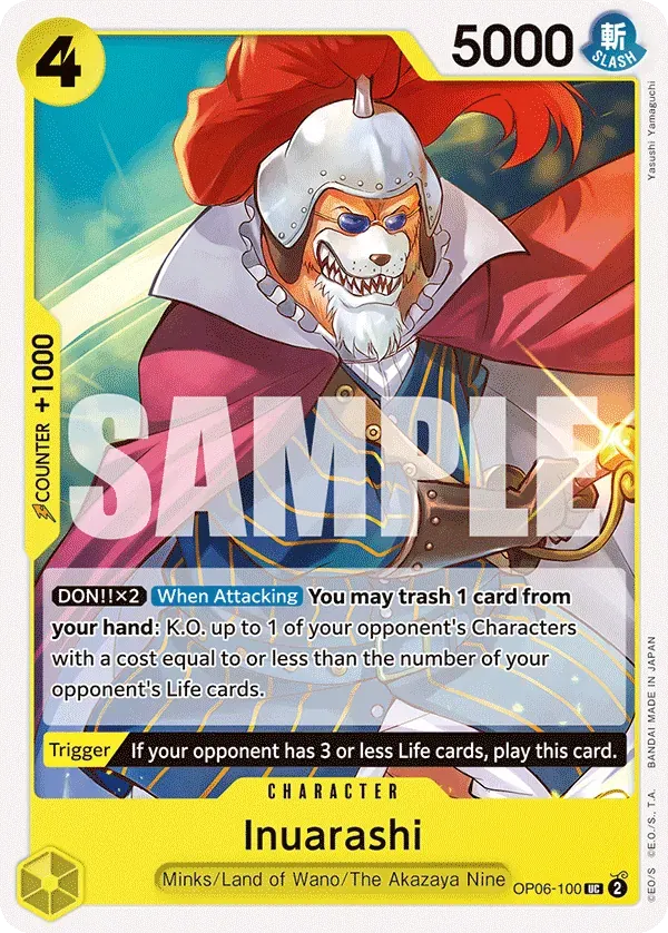 Inuarashi — carte One Piece TCG OP06-100 (Wings of the Captain)