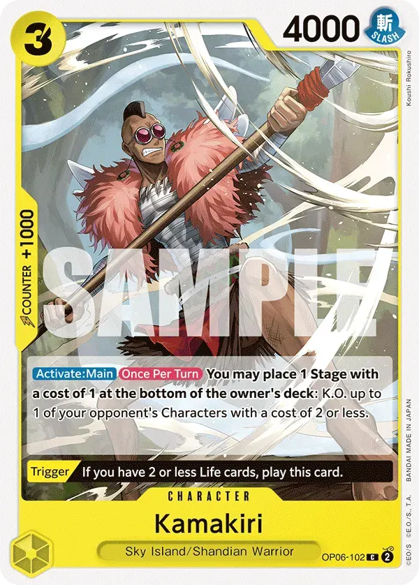 Kamakiri — carte One Piece TCG OP06-102 (Wings of the Captain)