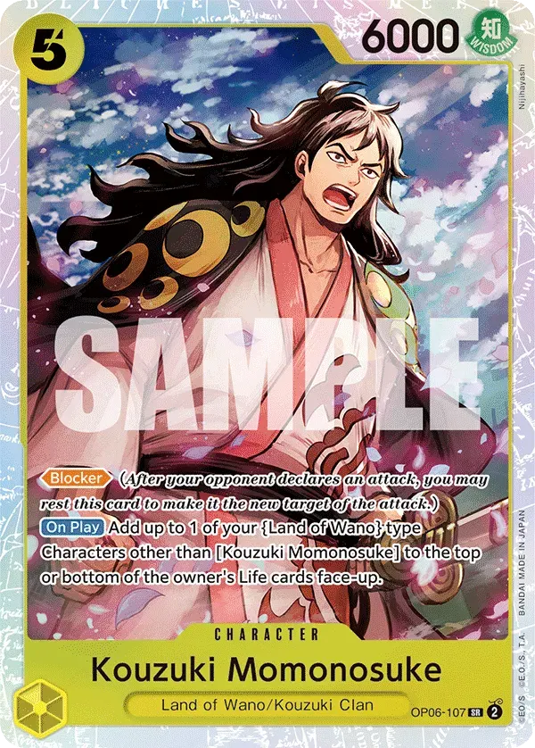 Kouzuki Momonosuke — carte One Piece TCG OP06-107 (Wings of the Captain)