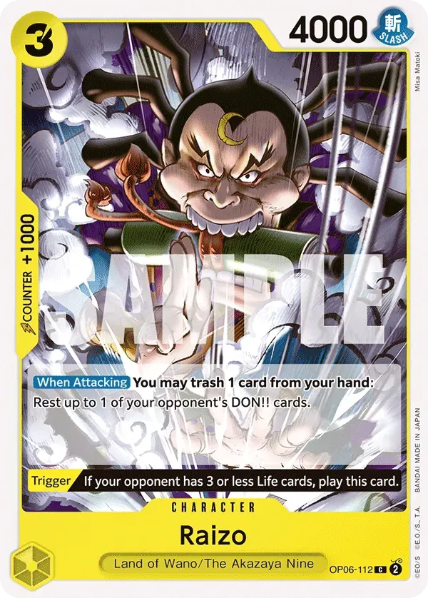 Raizo — carte One Piece TCG OP06-112 (Wings of the Captain)