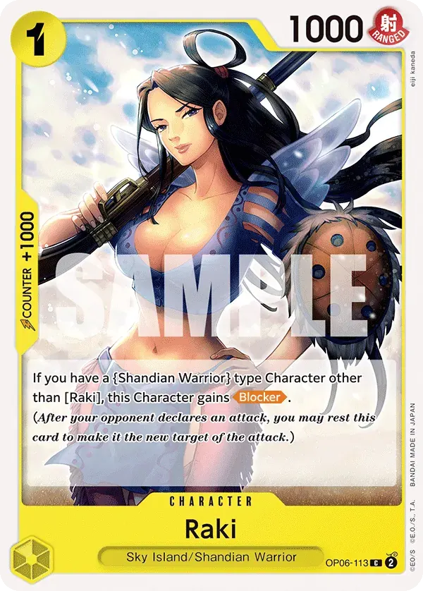 Raki — carte One Piece TCG OP06-113 (Wings of the Captain)