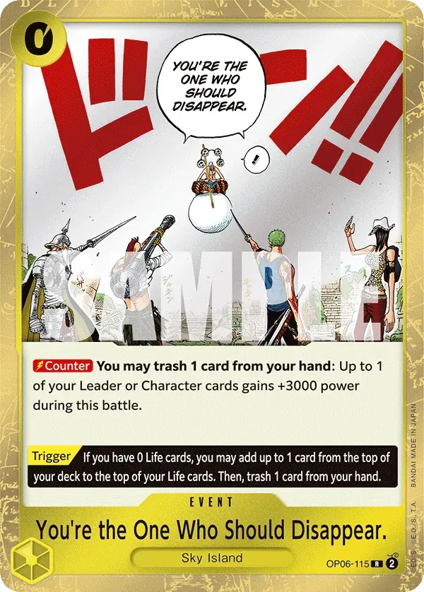 You're the One Who Should Disappear. — carte One Piece TCG OP06-115 (Wings of the Captain)
