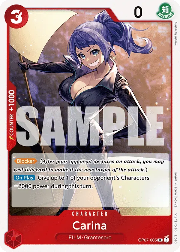 Carina — carte One Piece TCG OP07-005 (500 Years in the Future)