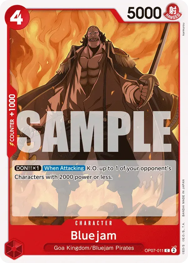 Bluejam — carte One Piece TCG OP07-011 (500 Years in the Future)