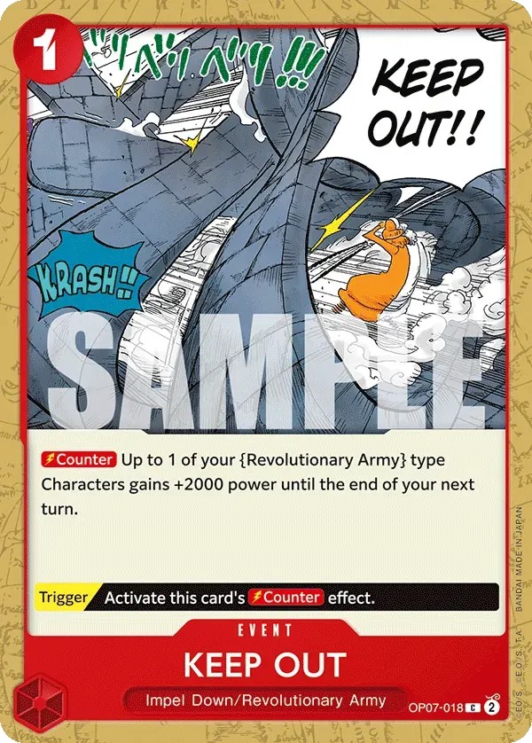 KEEP OUT — carte One Piece TCG OP07-018 (500 Years in the Future)
