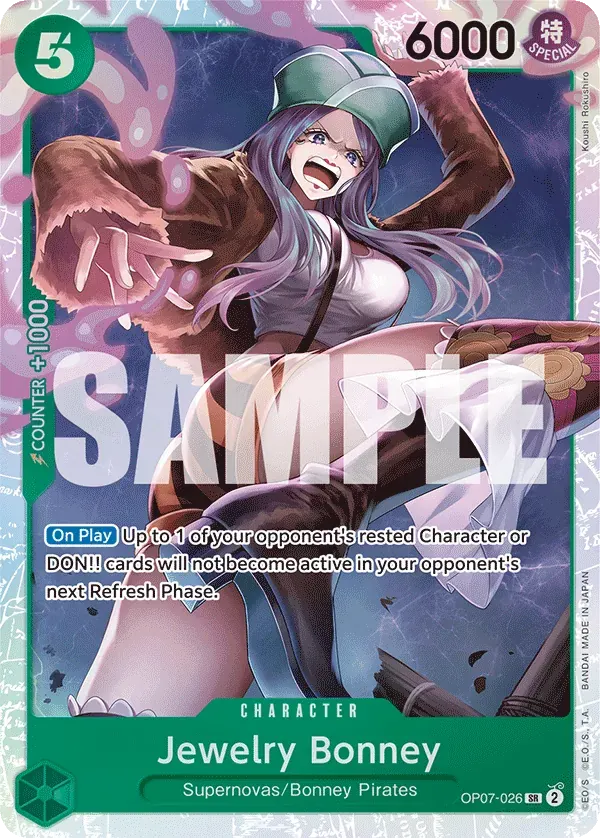 Jewelry Bonney — carte One Piece TCG OP07-026 (500 Years in the Future)
