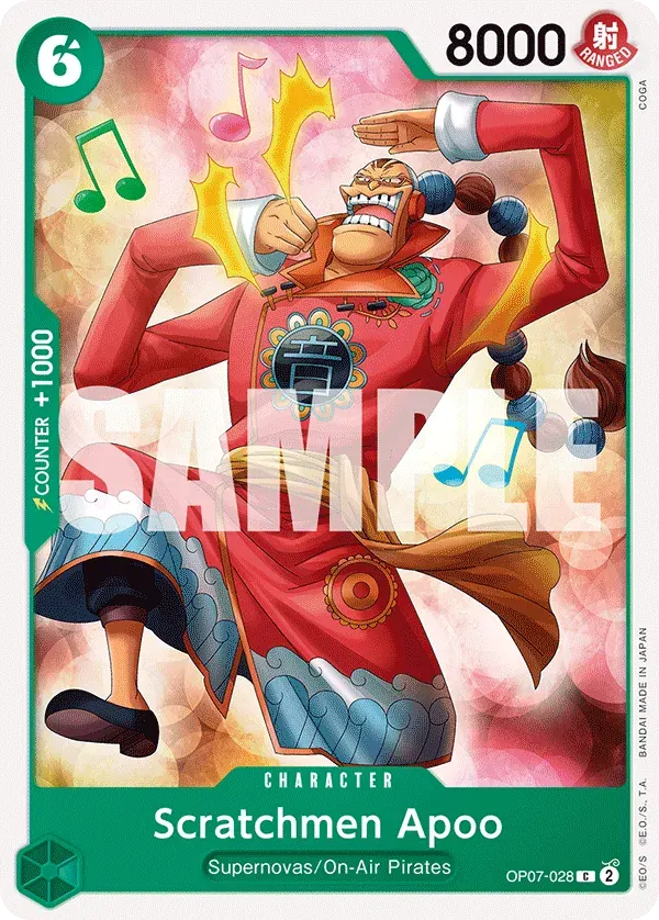 Scratchmen Apoo — carte One Piece TCG OP07-028 (500 Years in the Future)
