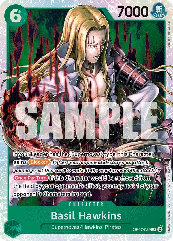 Basil Hawkins — carte One Piece TCG OP07-029 (500 Years in the Future)