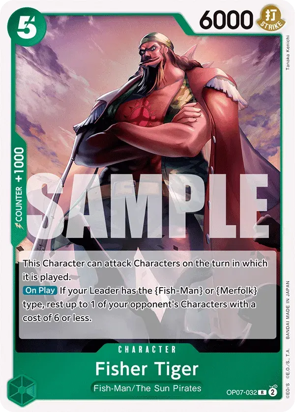 Fisher Tiger — carte One Piece TCG OP07-032 (500 Years in the Future)