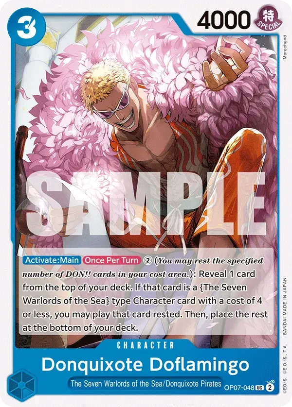Donquixote Doflamingo — carte One Piece TCG OP07-048 (500 Years in the Future)