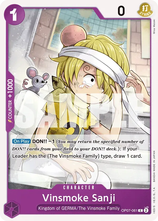Vinsmoke Sanji — carte One Piece TCG OP07-061 (500 Years in the Future)