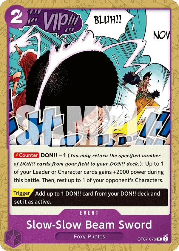 Slow-Slow Beam Sword — carte One Piece TCG OP07-076 (500 Years in the Future)