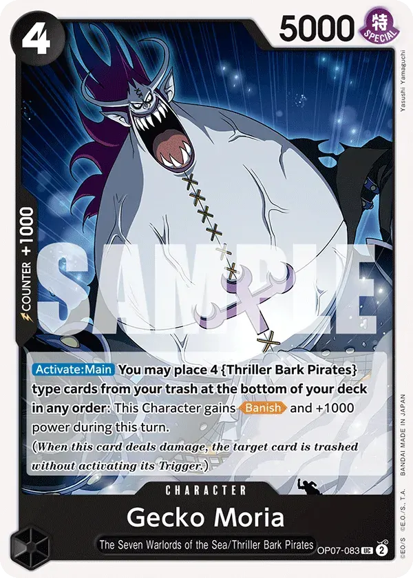 Gecko Moria — carte One Piece TCG OP07-083 (500 Years in the Future)