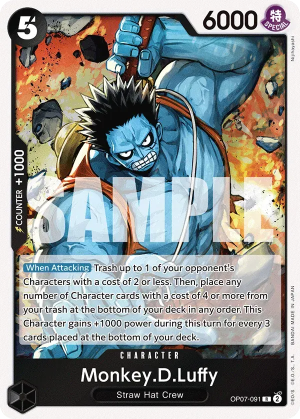 Monkey.D.Luffy — carte One Piece TCG OP07-091 (500 Years in the Future)