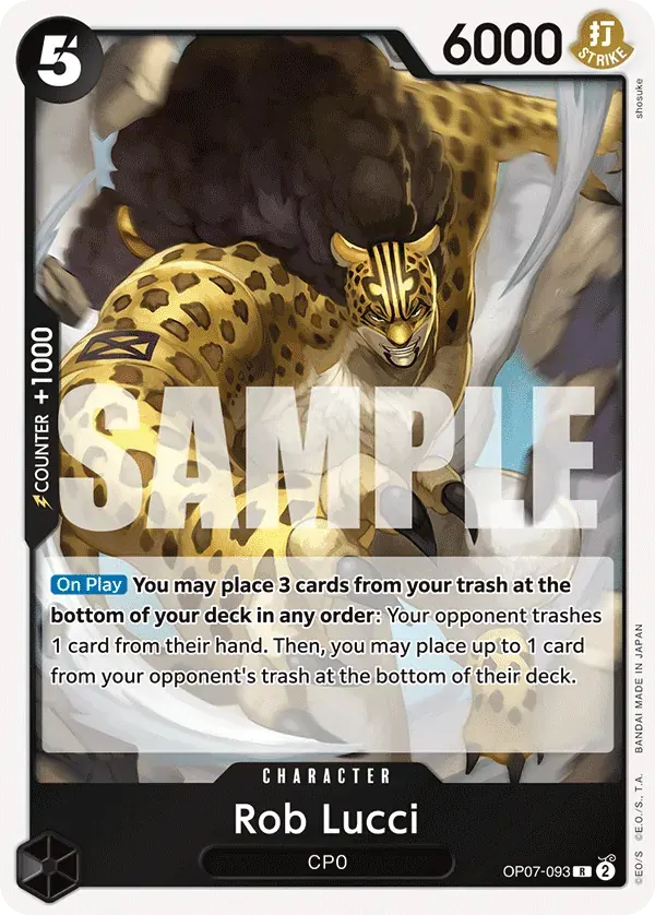 Rob Lucci — carte One Piece TCG OP07-093 (500 Years in the Future)