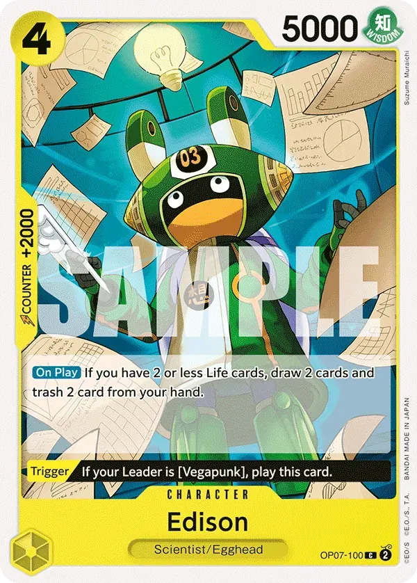 Edison — carte One Piece TCG OP07-100 (500 Years in the Future)