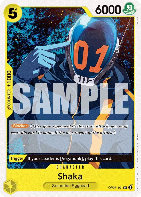 Shaka — carte One Piece TCG OP07-101 (500 Years in the Future)