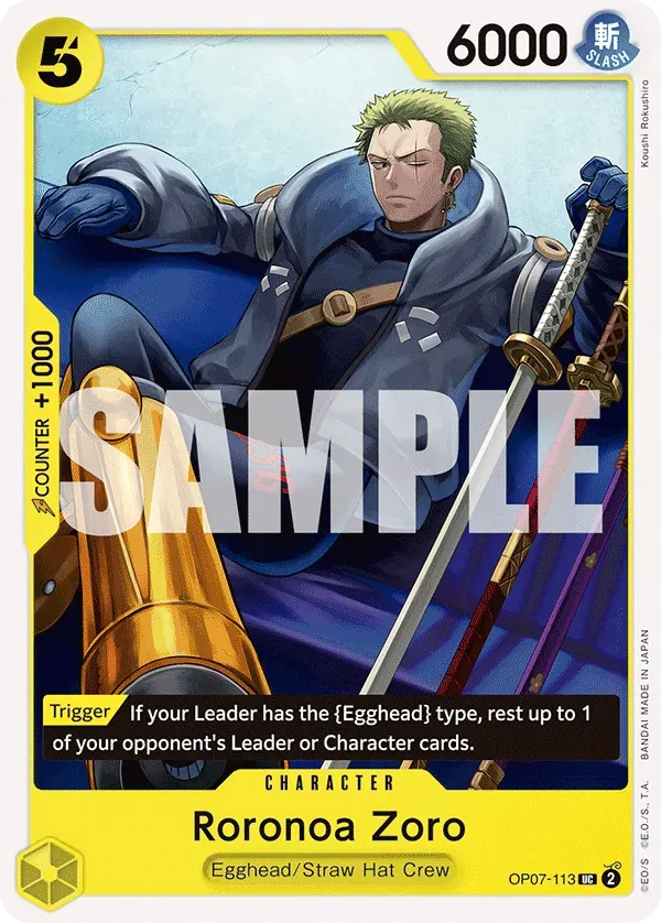 Roronoa Zoro — carte One Piece TCG OP07-113 (500 Years in the Future)