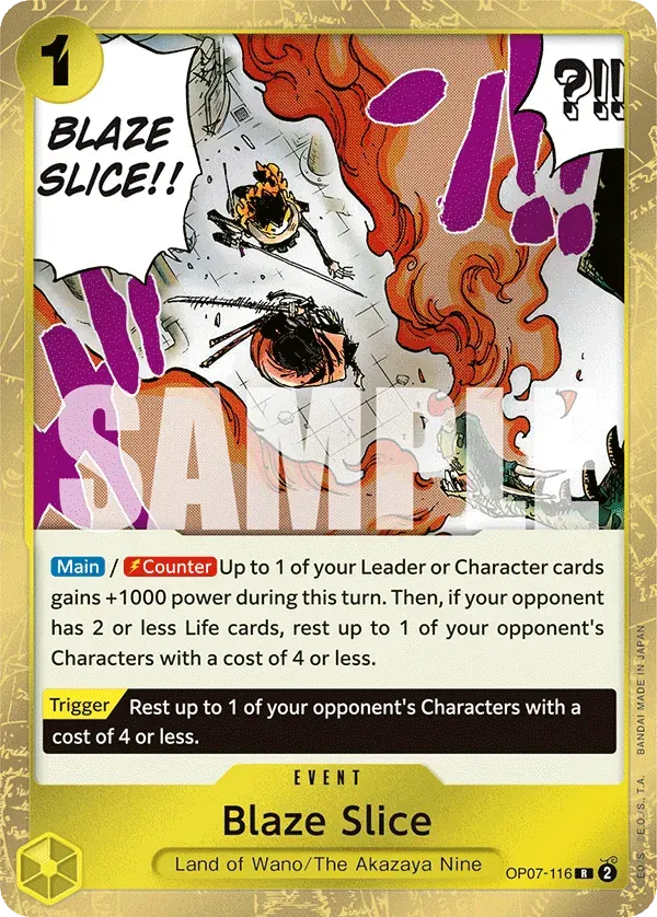 Blaze Slice — carte One Piece TCG OP07-116 (500 Years in the Future)
