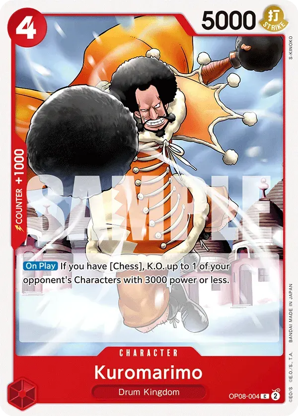 Kuromarimo — carte One Piece TCG OP08-004 (Two Legends)