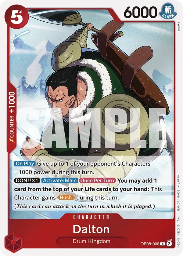 Dalton — carte One Piece TCG OP08-008 (Two Legends)