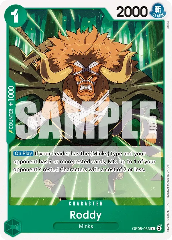 Roddy — carte One Piece TCG OP08-033 (Two Legends)