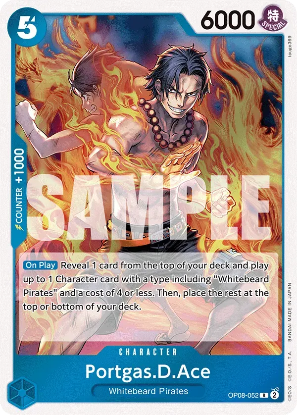 Portgas.D.Ace — carte One Piece TCG OP08-052 (Two Legends)