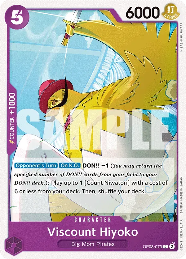 Viscount Hiyoko — carte One Piece TCG OP08-073 (Two Legends)