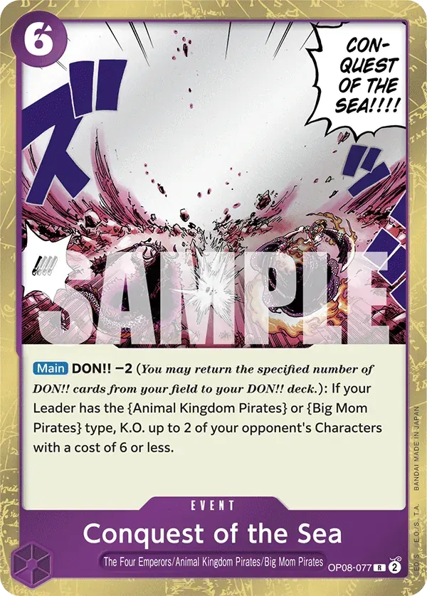 Conquest of the Sea — carte One Piece TCG OP08-077 (Two Legends)