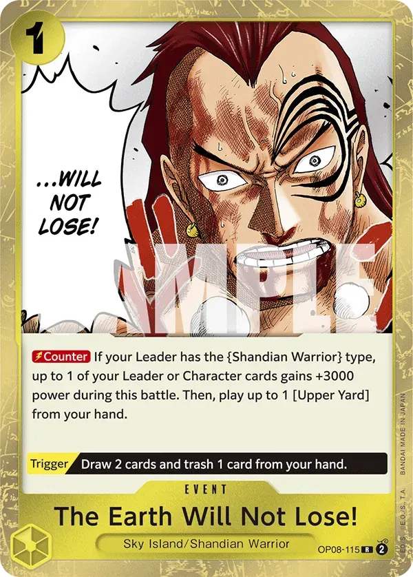 The Earth Will Not Lose! — carte One Piece TCG OP08-115 (Two Legends)