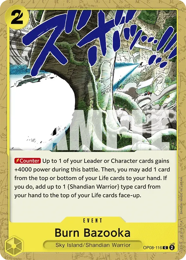 Burn Bazooka — carte One Piece TCG OP08-116 (Two Legends)