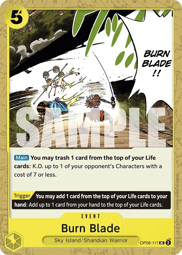 Burn Blade — carte One Piece TCG OP08-117 (Two Legends)