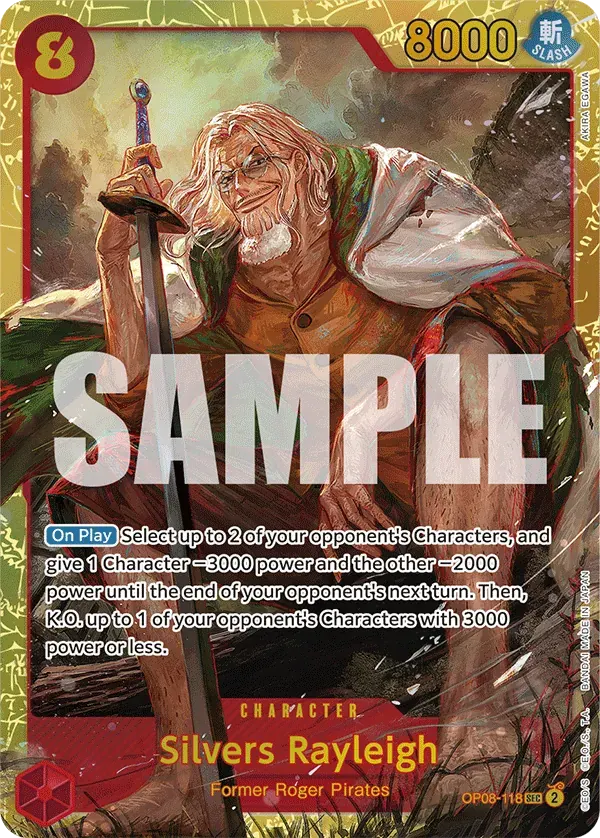 Silvers Rayleigh — carte One Piece TCG OP08-118 (Two Legends)