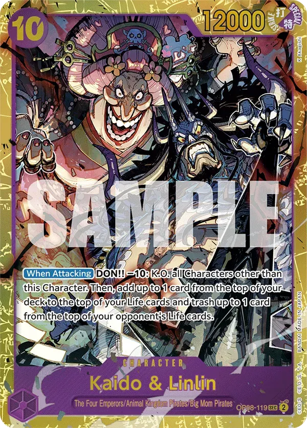 Kaido & Linlin — carte One Piece TCG OP08-119 (Two Legends)