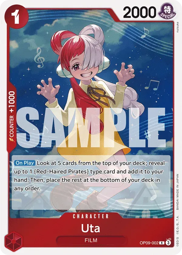 Uta — carte One Piece TCG OP09-002 (Emperors in the New World)