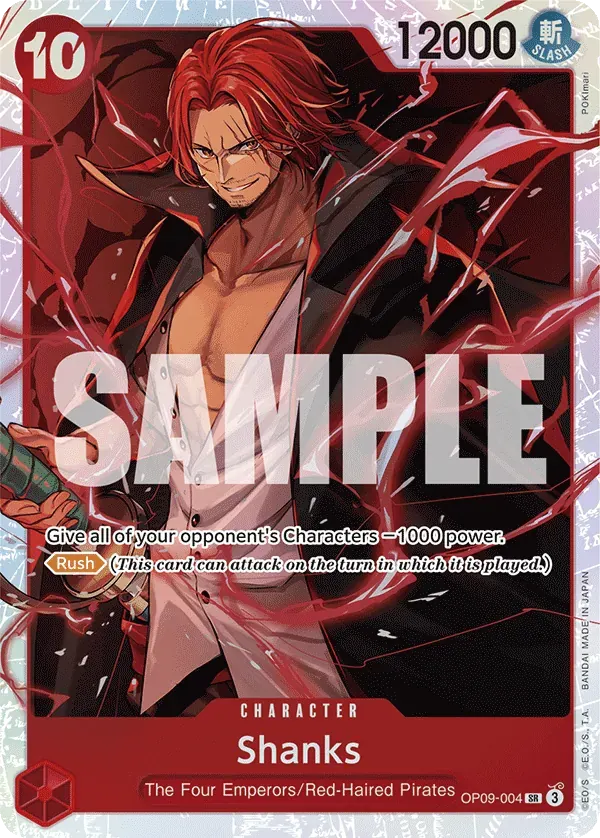 Shanks — carte One Piece TCG OP09-004 (Emperors in the New World)