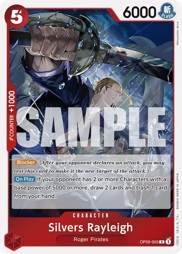 Silvers Rayleigh — carte One Piece TCG OP09-005 (Emperors in the New World)