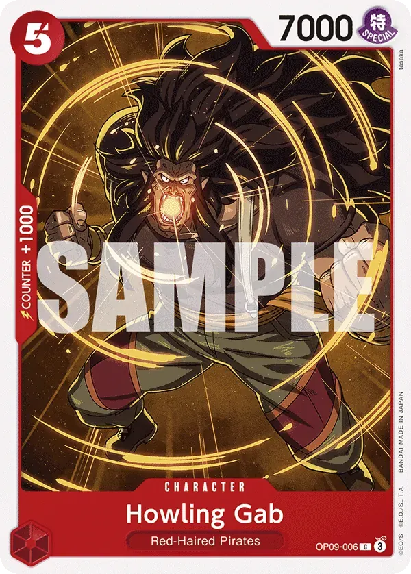 Howling Gab — carte One Piece TCG OP09-006 (Emperors in the New World)