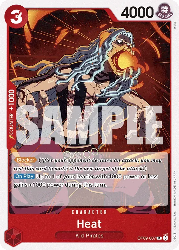 Heat — carte One Piece TCG OP09-007 (Emperors in the New World)