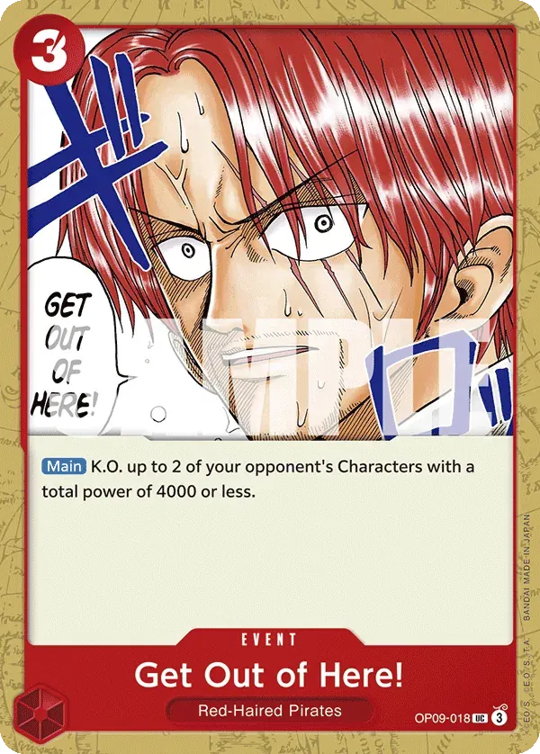 Get Out of Here! — carte One Piece TCG OP09-018 (Emperors in the New World)