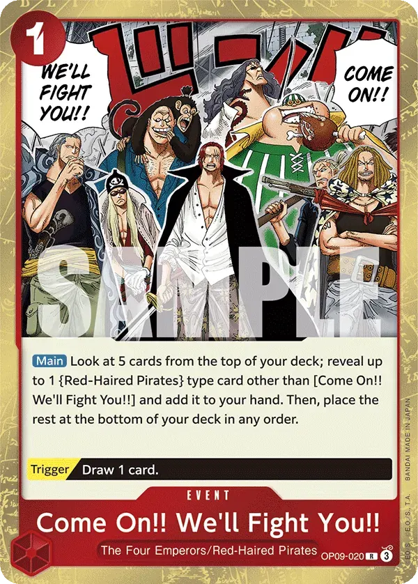 Come On!! We'll Fight You!! — carte One Piece TCG OP09-020 (Emperors in the New World)