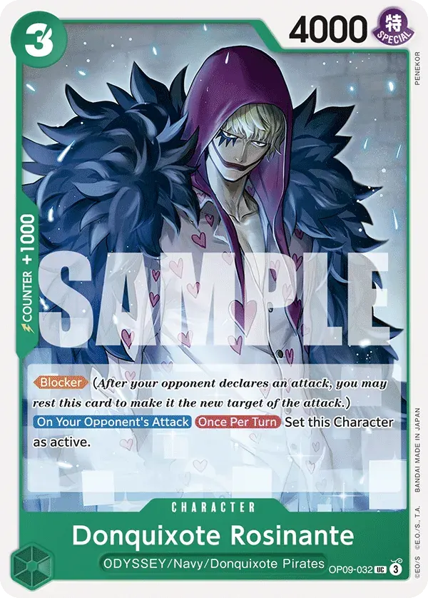 Donquixote Rosinante — carte One Piece TCG OP09-032 (Emperors in the New World)