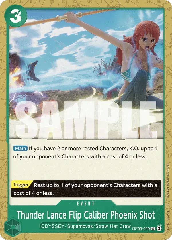Thunder Lance Flip Caliber Phoenix Shot — carte One Piece TCG OP09-040 (Emperors in the New World)