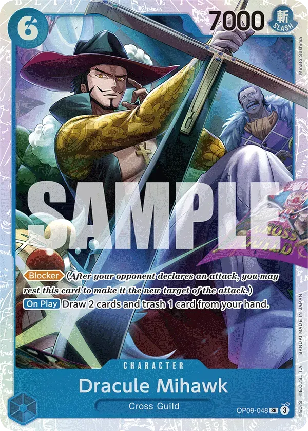 Dracule Mihawk — carte One Piece TCG OP09-048 (Emperors in the New World)