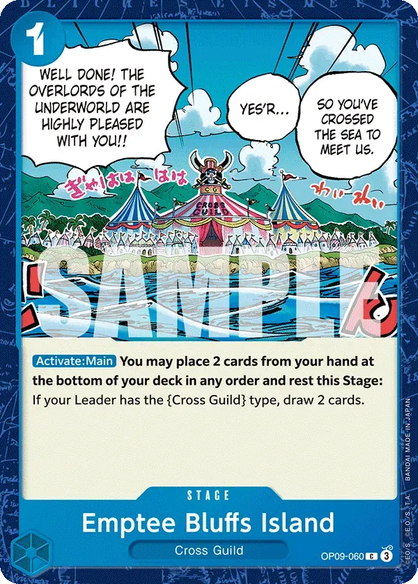 Emptee Bluffs Island — carte One Piece TCG OP09-060 (Emperors in the New World)