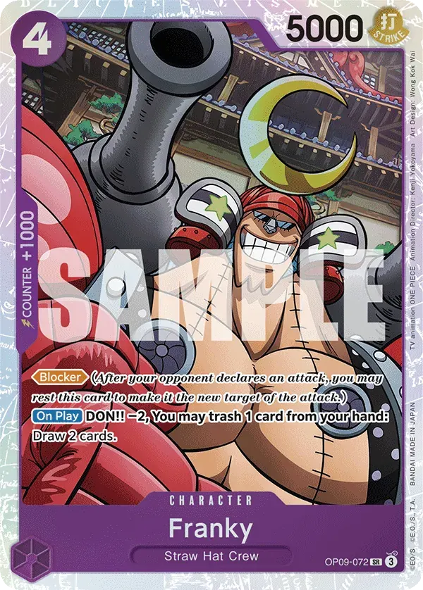 Franky — carte One Piece TCG OP09-072 (Emperors in the New World)