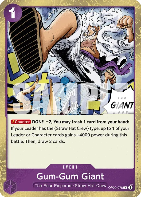 Gum-Gum Giant — carte One Piece TCG OP09-078 (Emperors in the New World)