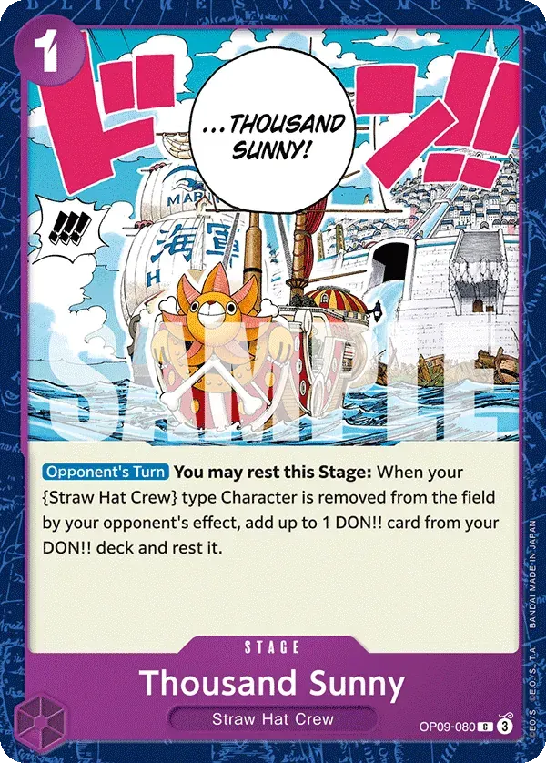 Thousand Sunny — carte One Piece TCG OP09-080 (Emperors in the New World)