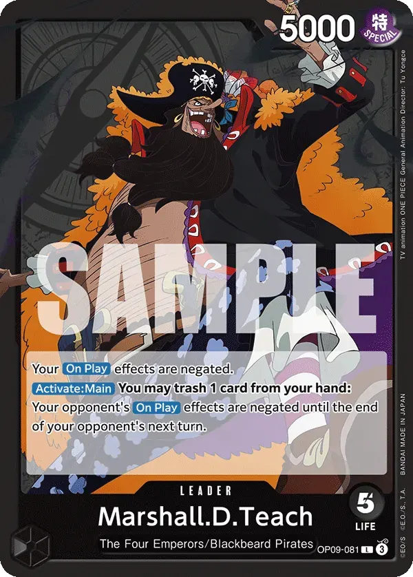 Marshall.D.Teach — carte One Piece TCG OP09-081 (Emperors in the New World)