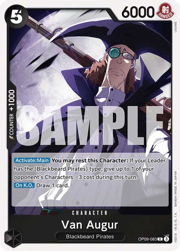Van Augur — carte One Piece TCG OP09-083 (Emperors in the New World)